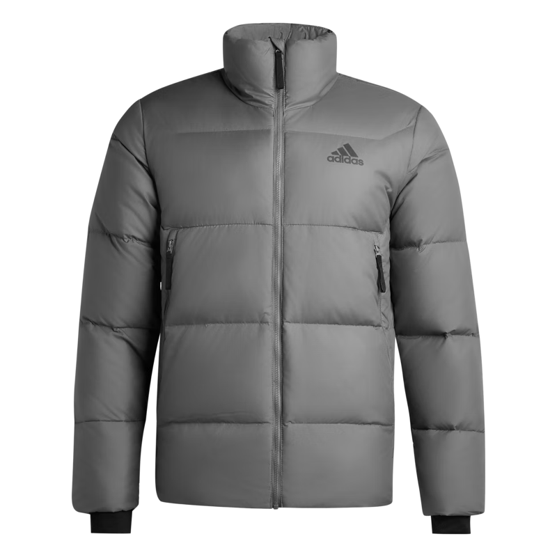 adidas 600蓬舒适休闲保暖鸭绒羽绒服男装秋冬阿迪达斯官方轻运动 灰色   L  
