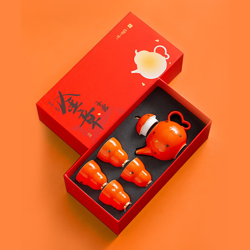 上新了文创  故宫国潮茶具套装 一壶四杯功夫茶杯福禄礼品生日礼物 金章玉露
