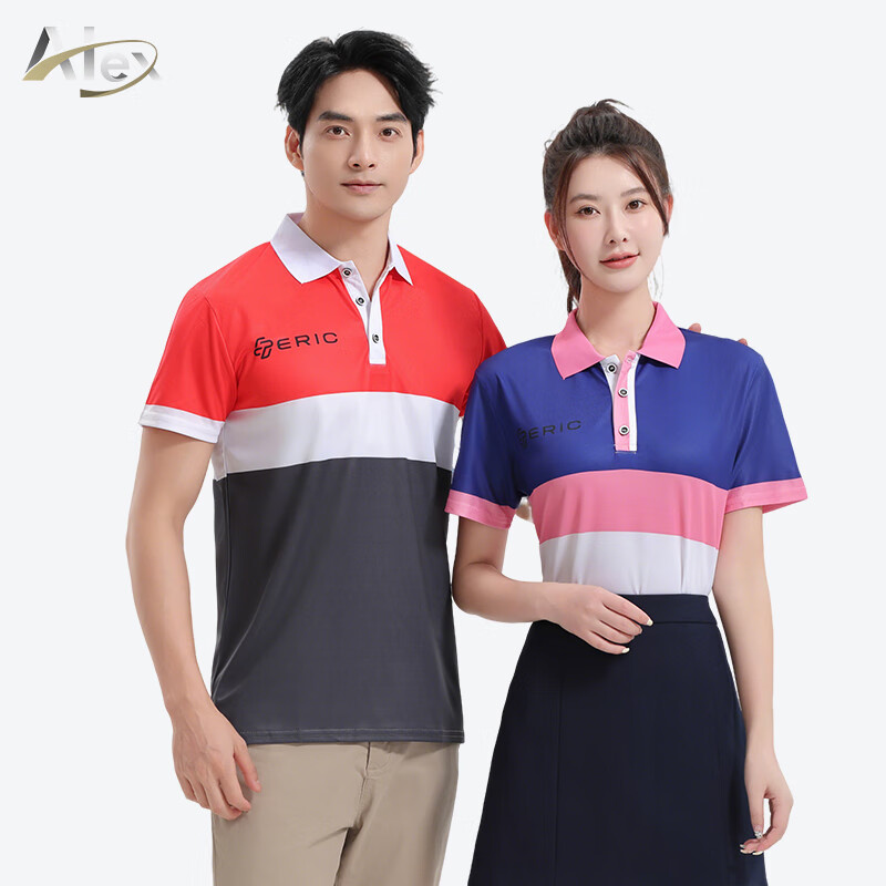 ERIC FFS2025夏季新款短袖T恤男女款宽松显白瘦翻领打底衫POLO运动衣 女款上衣 XL 建议115-130斤