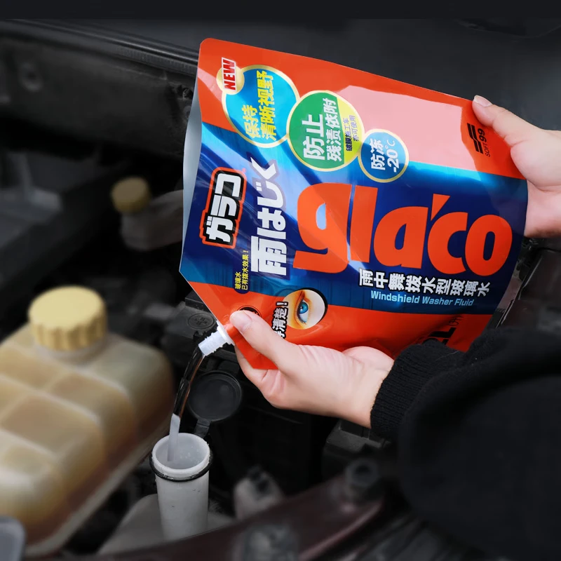 SOFT99镀膜型防冻玻璃水-20℃ 四季通用雨刮水强力去污去油膜汽车玻璃水 2L*6袋