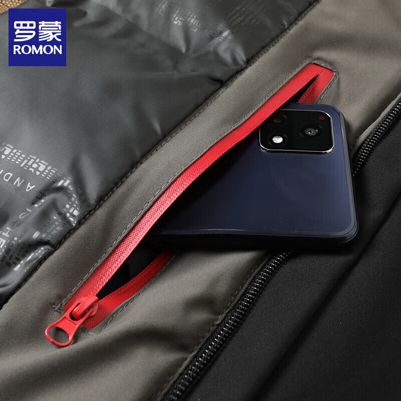 罗蒙(ROMON)男士棉衣外套2025冬季新款可脱卸连帽棉服休闲保暖棉袄子男装 黑色 2XL (180) (建议体130-145斤)