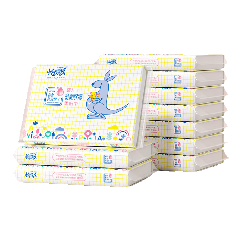 怡飘云柔巾乳霜纸母婴儿柔纸巾 3层 40抽*10包