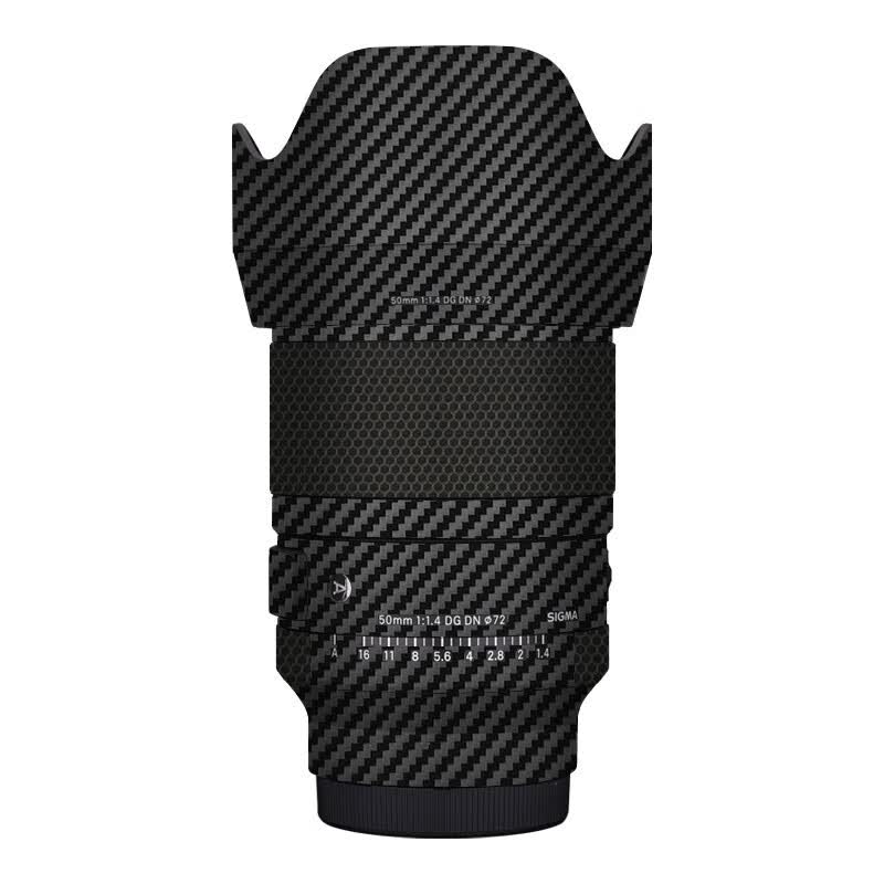 美本堂适用于新适马50F1.4DGDN防撞条膜E/L口501.4微单眼相机贴纸磨砂贴皮3M 碳纤维黑