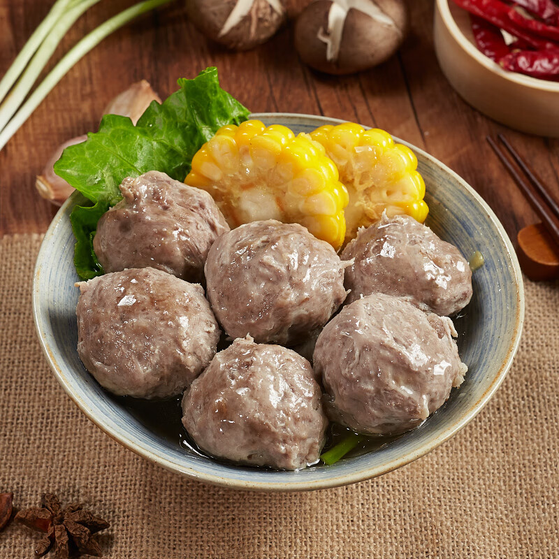 潮夫道牛肉丸潮汕手打250g 火锅丸子食材关东煮丸料空气炸锅麻辣烫烧烤