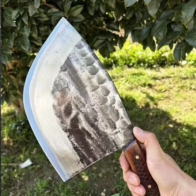 手工锻打加厚商用斩骨刀斩骨头专用刀屠夫卖肉专用刀家用砍骨头刀 -约5斤【商用斩牛大骨】鱼头斩骨刀