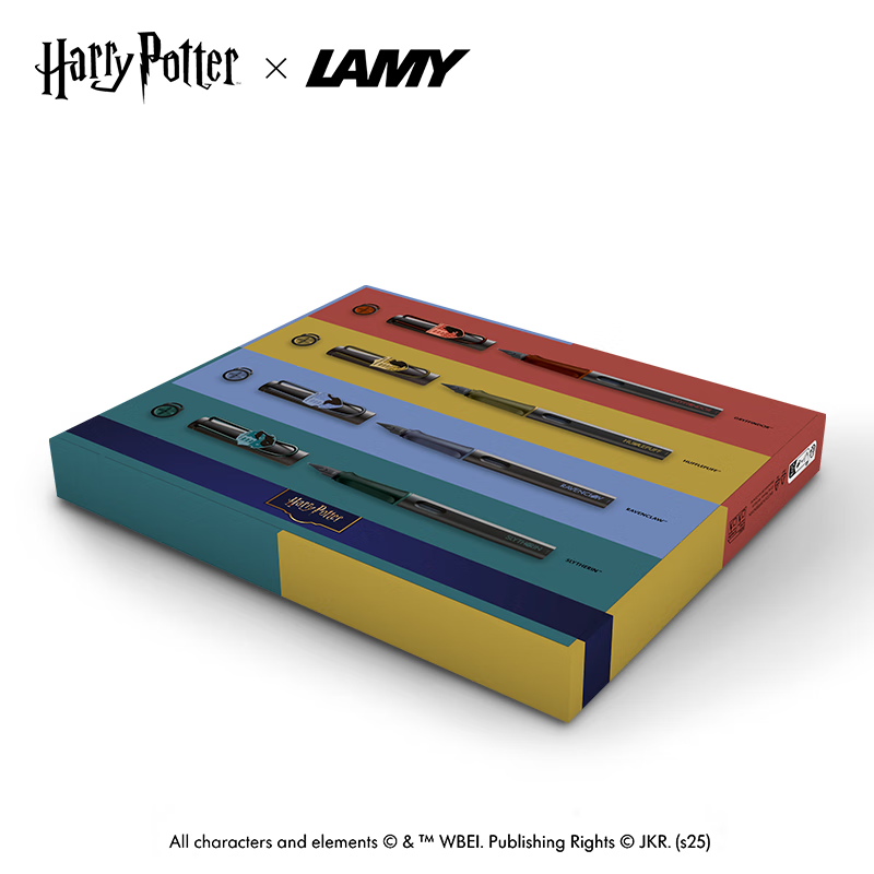 LAMY狩猎系列钢笔礼盒 哈利波特2联名款墨水笔套装 学生文具正姿钢笔练字签字礼物 四大学院四支装