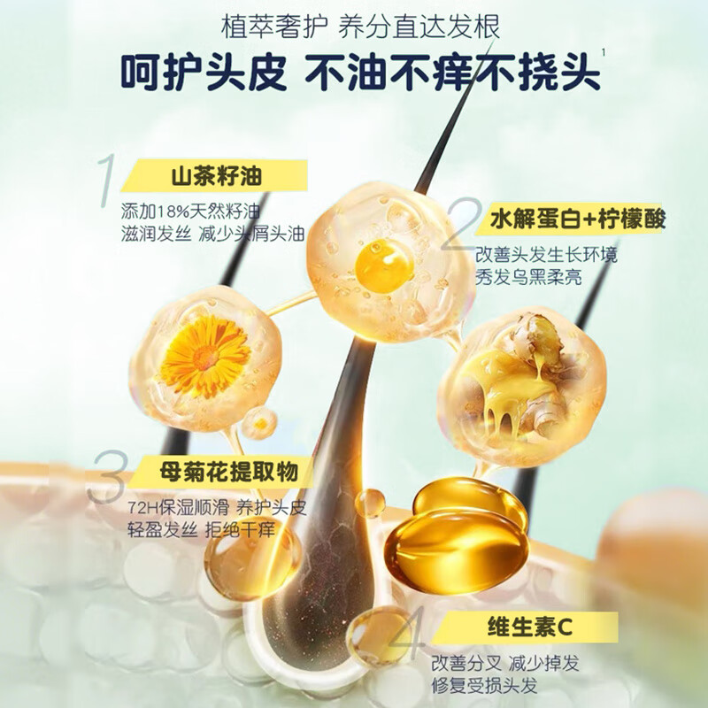 童贝比儿童专用洗发水3-6岁止痒护发素青少年洗发露小学生洗发水6-12岁 【1瓶装】C茶籽油儿童洗发露600ml
