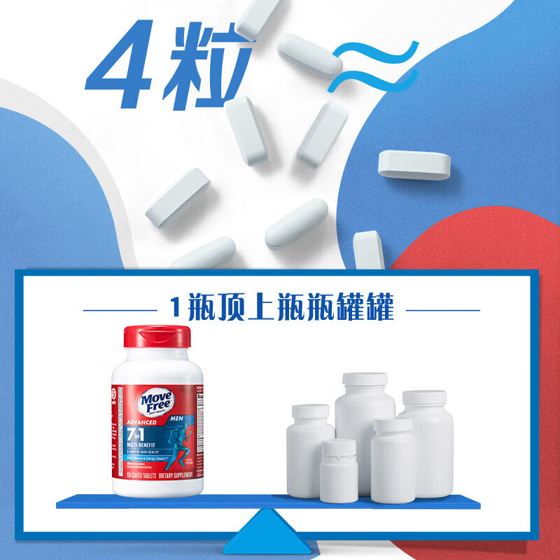 益节(MoveFree)氨糖软骨素钙片维骨力营养品 男士