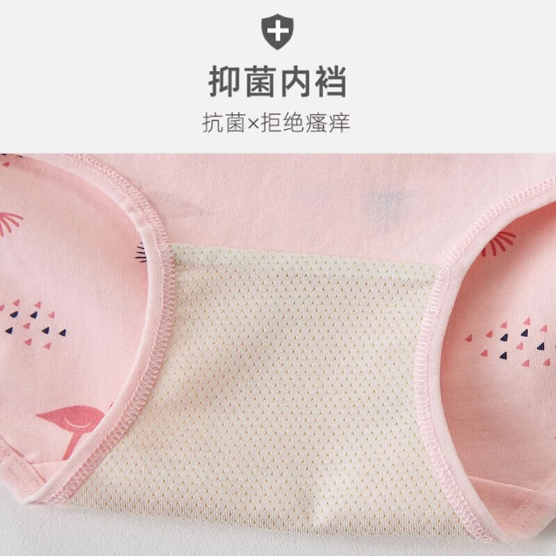 戴米安孕妇内裤高棉女低腰大码怀孕初期孕早中晚期内衣怀孕期专用三角裤 【孕妇内裤/火烈鸟款】 4条装 XXL