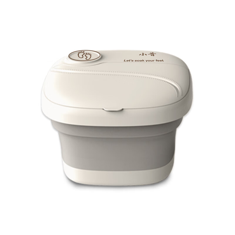 小昔X熊同源带支撑杆折叠足浴盆 泡脚桶 智能恒温加热洗脚盆 滚轮按摩红光气泡足浴桶泡脚盆节日送礼 【经典款】