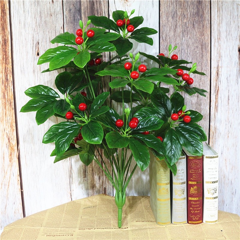 葵影家饰仿真花套装塑料假花客厅盆栽发财 18头金玉满堂树【不含盆】