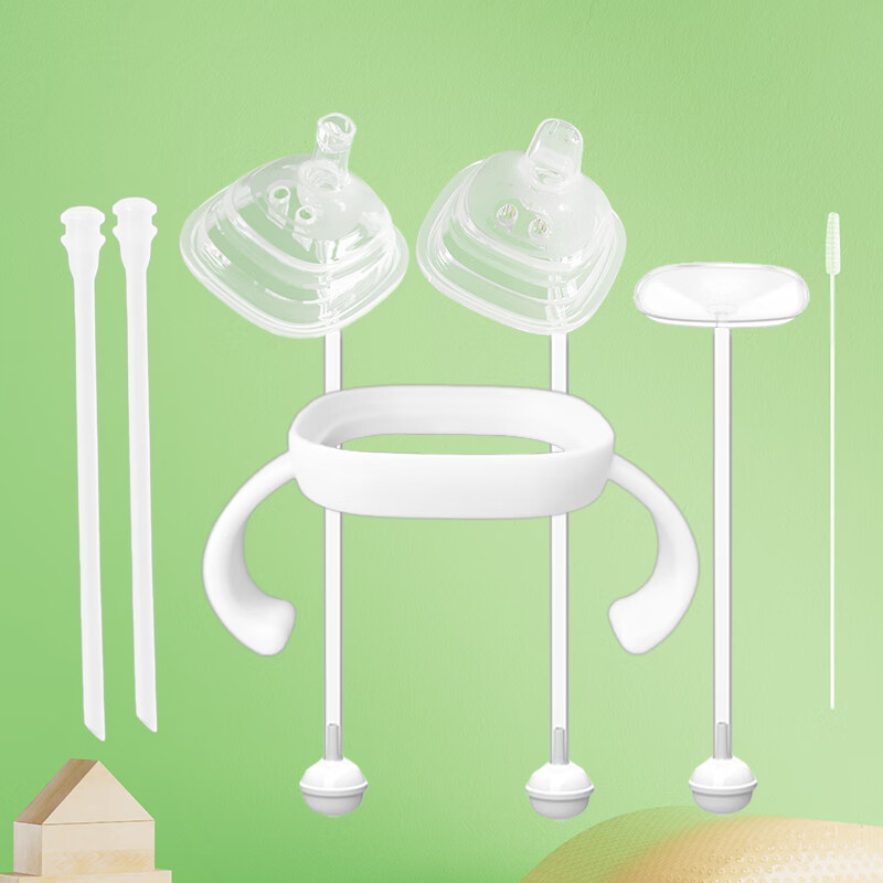 优爱心适合方形奶瓶配件吸管重力球鸭嘴学饮吸嘴 吸嘴鸭嘴手柄重力球粗管多件套