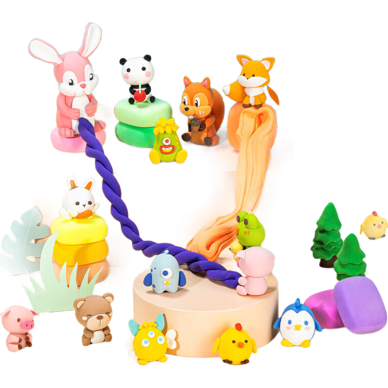 超轻粘土橡皮泥水晶彩泥儿童手工diy黏土沙玩具套装泥巴玩具工解压袋装 12色 共12包