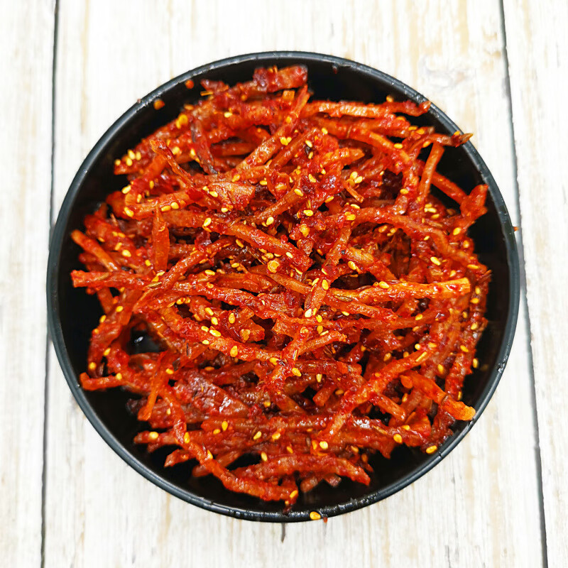 牛味坊火辣鱿鱼丝香辣明太鱼丝100g休闲海鲜即食零食延边朝族鱿鱼 火辣鱿鱼丝1袋