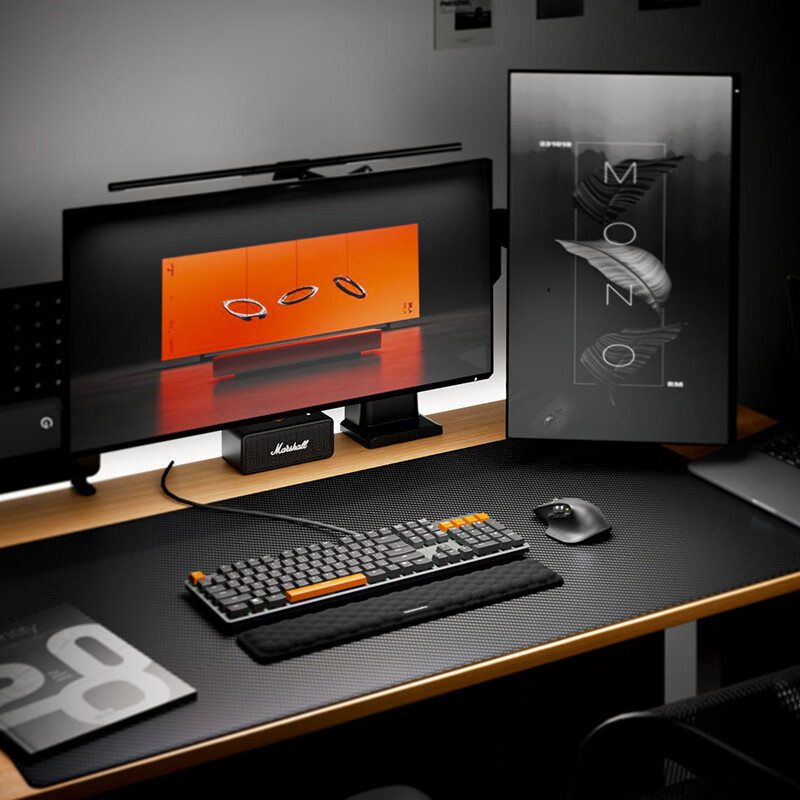 松能鍵盤(pán)滑鼠手腕托 托滑鼠墊護腕墊護腕托 托手托 托墊桌面機械鍵盤(pán)托 托 【小號】碳纖紋理桌墊+鍵盤(pán)托_托 否