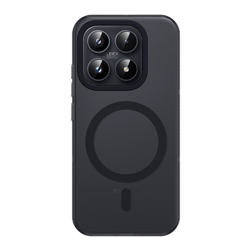 ESCASE適用小米17手機殼磁吸充電xiaomi17全包保護套IML磨砂半透軟邊防摔防滑防指紋簡(jiǎn)約透黑