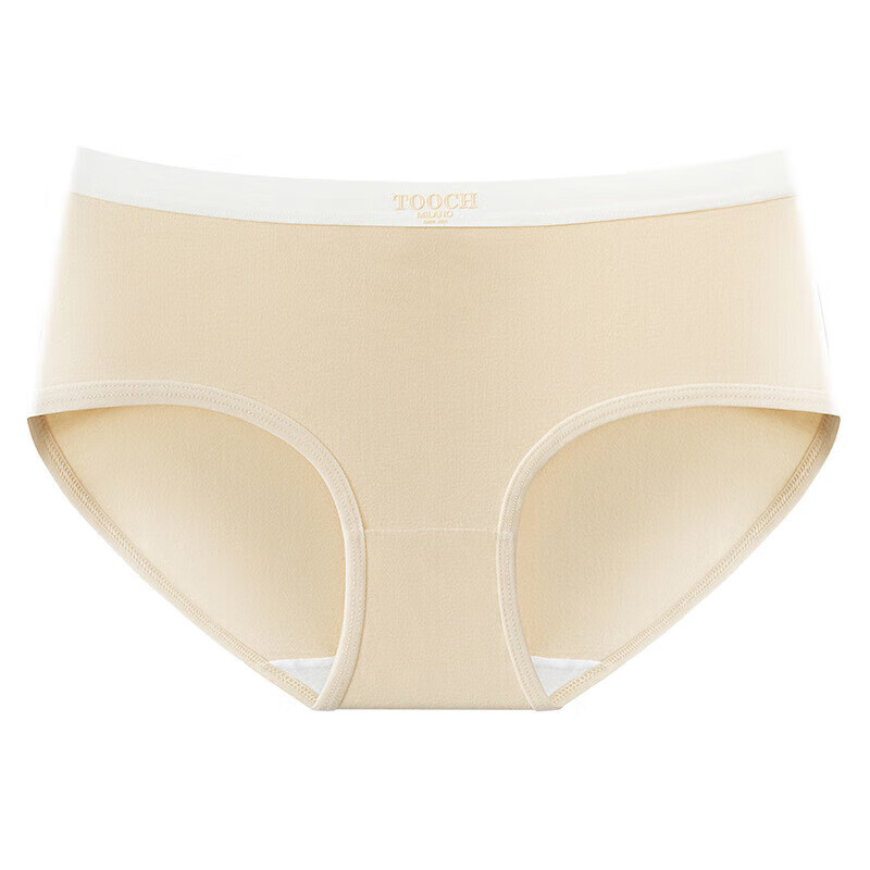 宜而爽7A抗菌全棉女士内裤字母中腰抗菌柔软舒适透气纯棉少女三角裤 2浅绿+2浅肤+2深肤+1浅粉 7条 L