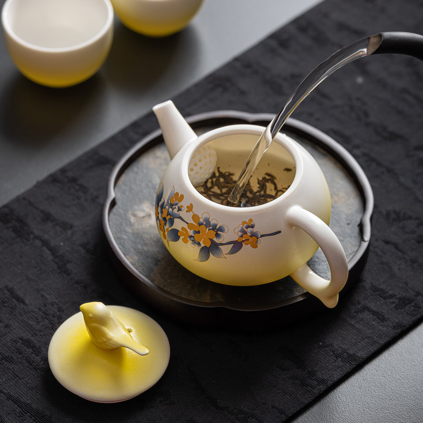 上新了文创 故宫泡茶杯 茶水杯功夫茶壶茶具香薰套装 送长辈客户生日礼物 鹊登月桂