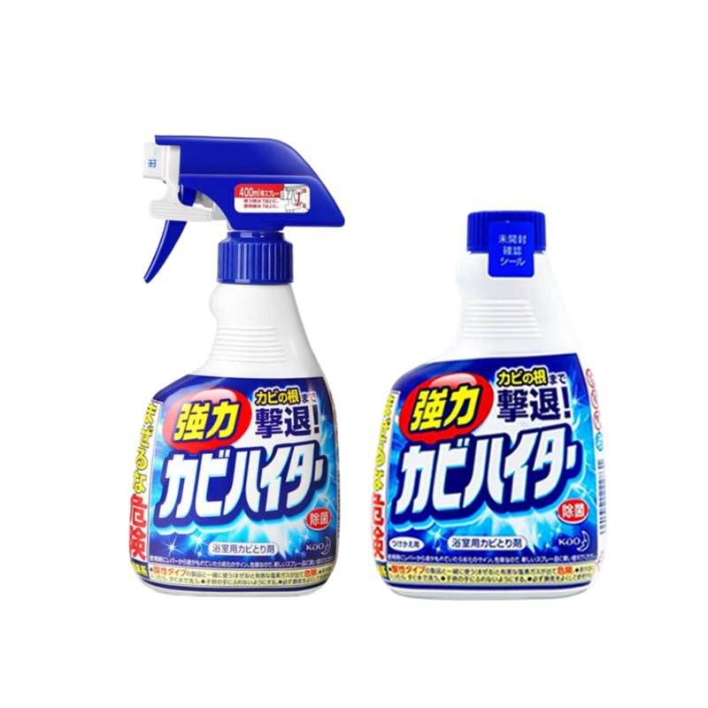 花王（KAO）浴室墻面墻體除霉劑400ml*2玻璃瓷磚霉斑清潔劑除霉泡沫防霉噴霧