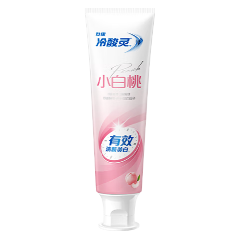 冷酸灵小白桃酵素牙膏 去渍亮白清新口气缓解牙齿敏感(沁甜白桃味)180克