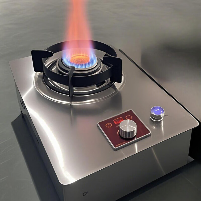 婕茵桐插电明火灶 内嵌式电气化猛火灶白油无风机文火灶台式户外小电喷 家用电喷带风机猛火35×48×16