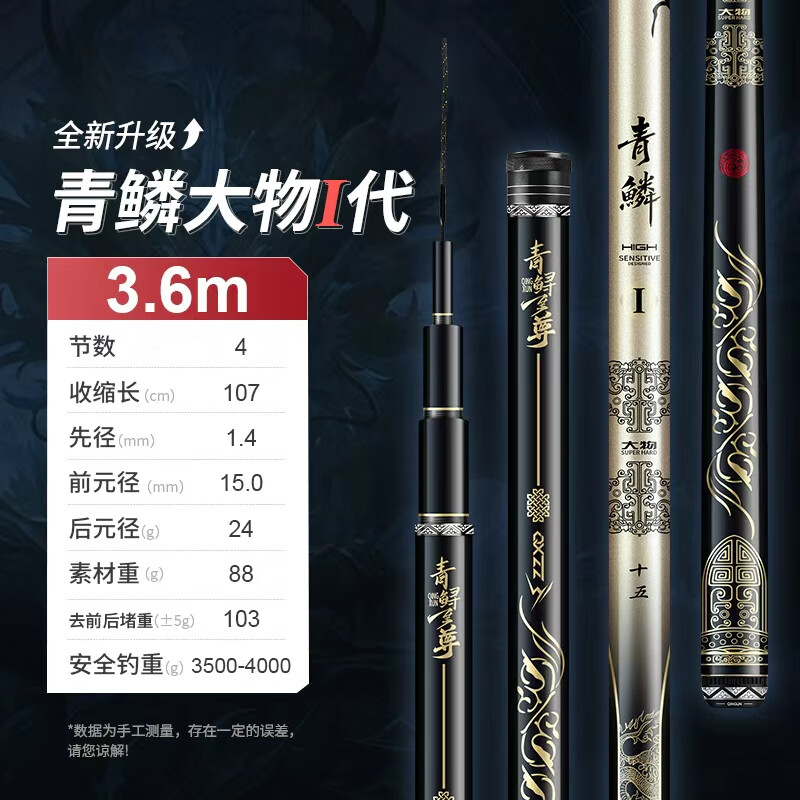 10h19调轻量大物竿 鲤鱼草鱼鲢鳙翘嘴大物综合竿