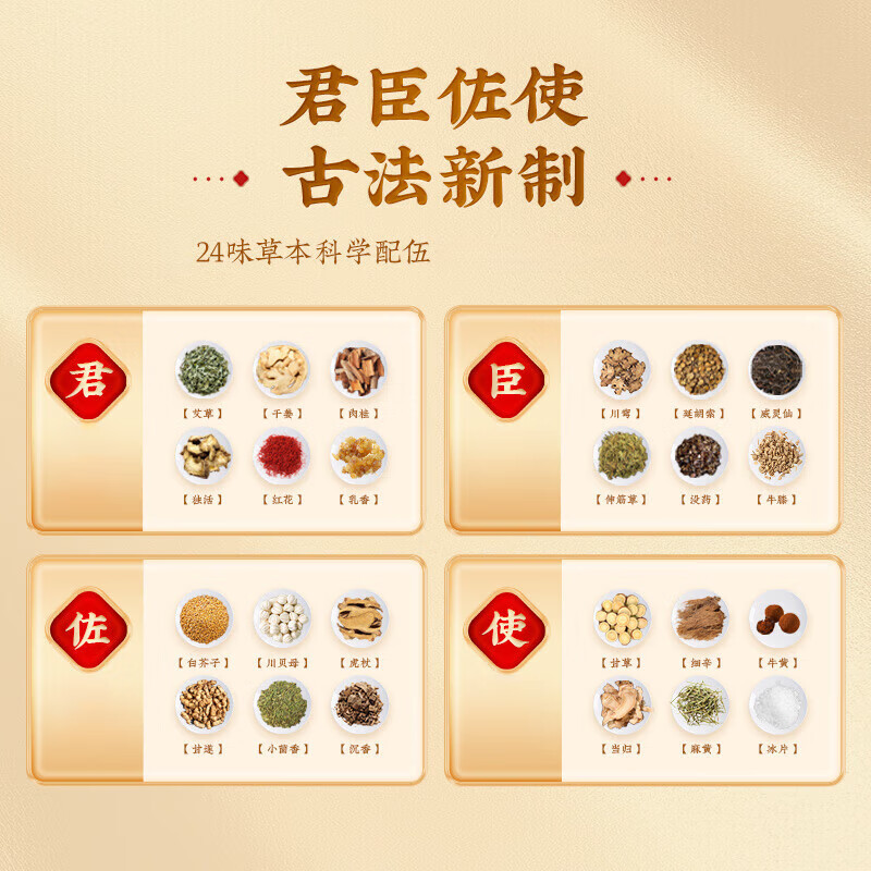 同仁堂三伏贴【官方正品】三伏天艾草贴24味中草药膏夏养三伏穴位艾灸贴 1盒*36贴【见效装】
