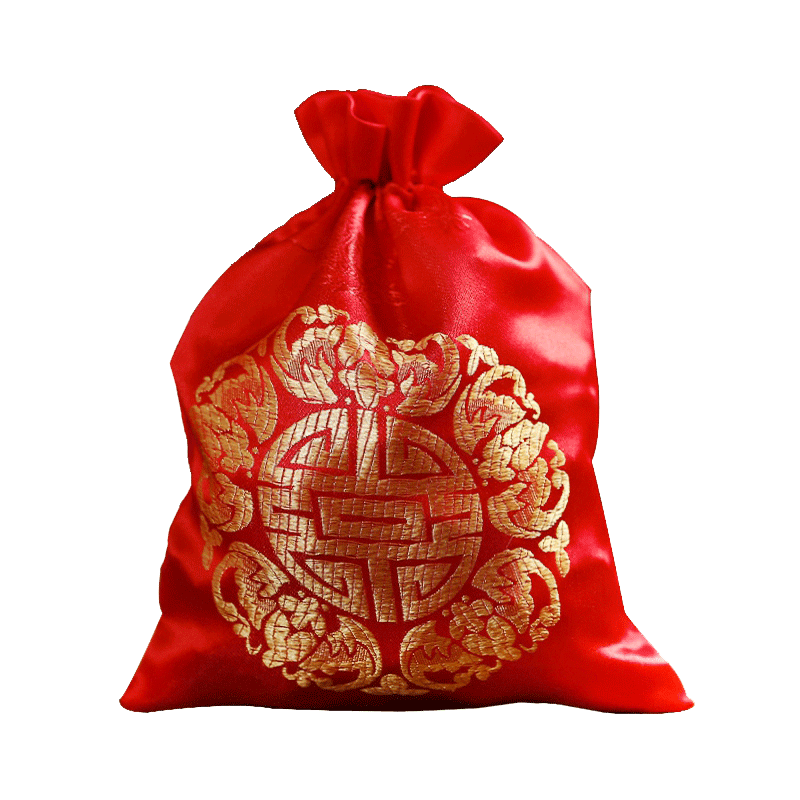 京唐 喜糖袋子 红色布艺糖果袋 布艺婚礼手提袋 喜糖袋小号20只装