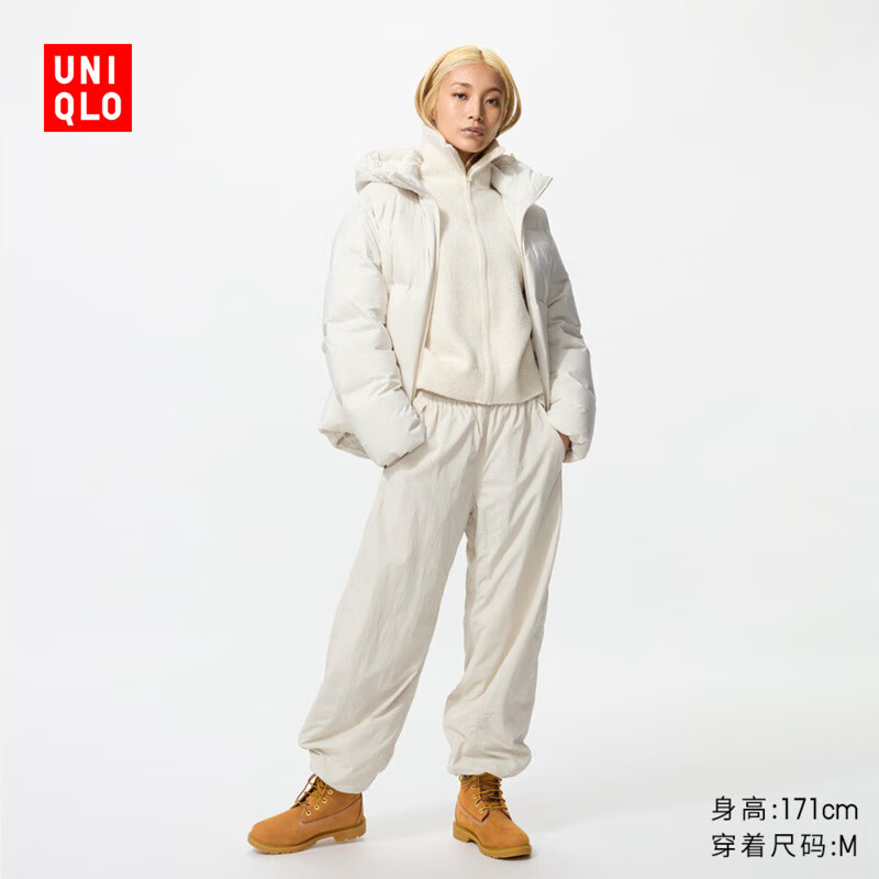 优衣库女装保暖休闲长裤/休闲裤裤子25秋冬新款479402 30 浅米色 M /160/68A