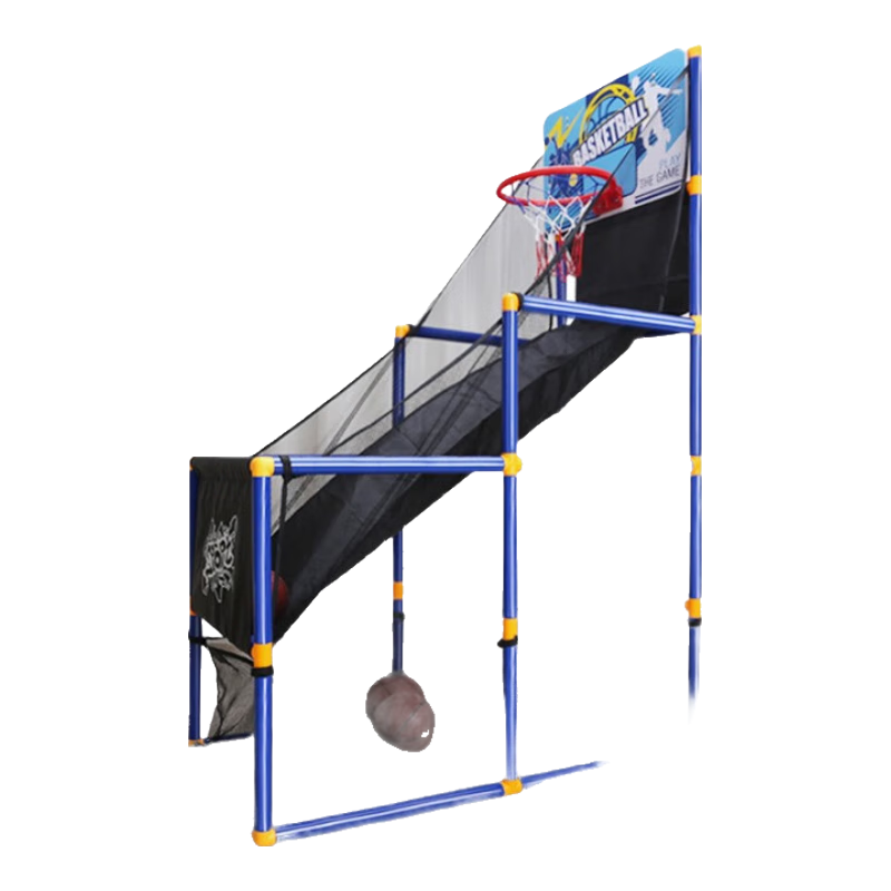 赟婭投籃機(jī)兒童家用籃球框投架投籃框玩具可升降投籃免撿球訓(xùn)練器藍(lán)球 單人升級(jí)【6球+可調(diào)節(jié)+收納網(wǎng)】