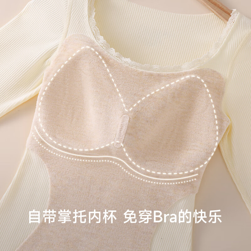 怡倩保暖内衣套装加大码圆领加厚丝绵羊毛保暖防寒秋衣秋裤抗菌 赫本黑-长袖套装 2XL