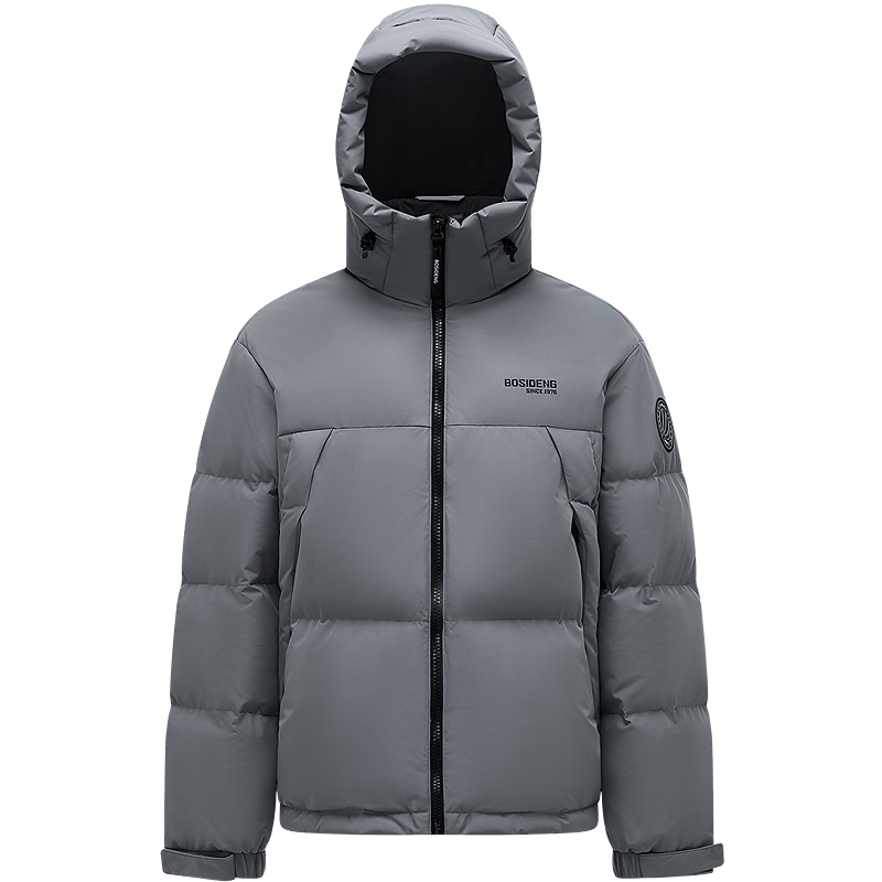 波司登（BOSIDENG）25新款羽绒服短款男女情侣款90绒时尚运动加厚连帽保暖面包服 【趋势推荐】铅云灰8H58 XL 175/96A 体重约130-140斤