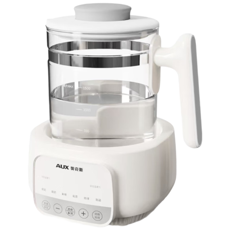 奥克斯全玻璃恒温壶 0胶水恒温调奶器冲奶水壶 母婴级养生壶烧水壶