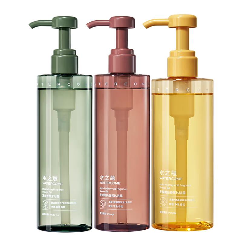 水之蔻果酸烟酰胺沐浴露性价比组合装 控油祛痘沐浴乳光滑嫩肤沐浴液