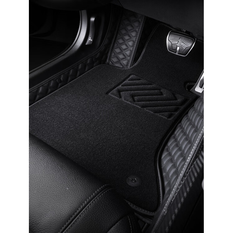 工马专用于乐道蔚来L60/L90专车专用真皮定制全包围汽车脚垫 【单层】黑色 乐道L60【2024款】