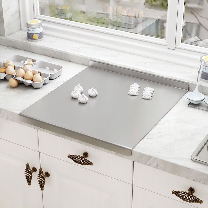 溥畔不锈钢砧板面板大号揉面案板加厚和面板擀面板厨房切菜板 定制改价链接联系客服再拍