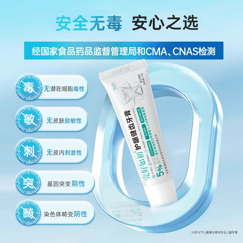 完好如初护龈健齿牙膏护牙釉便携旅行装牙膏15g 旅行装牙膏15g*1支