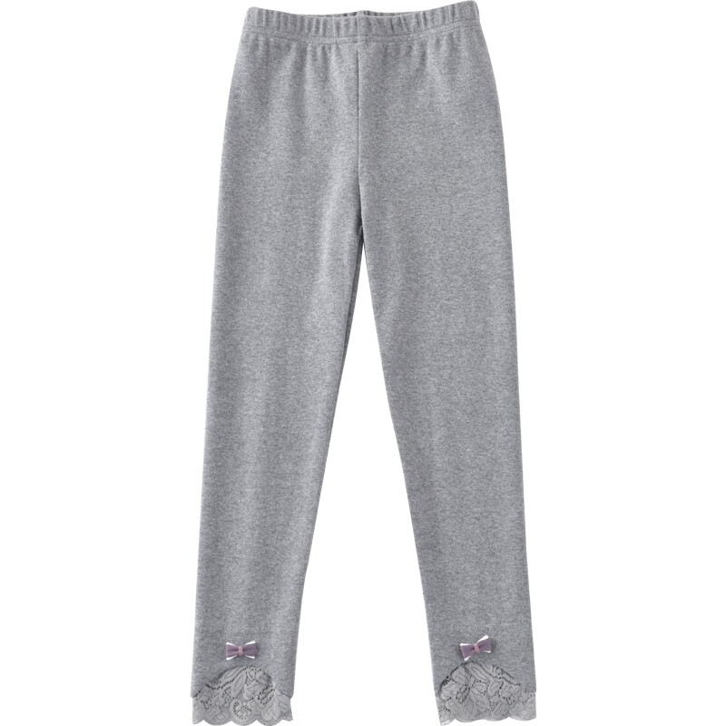 2025秋季女童打底裤春秋外穿新款纯棉白色裤子儿童女宝宝秋装小童 蝴蝶结打底裤白色 170 cm  建议身高160-170cm