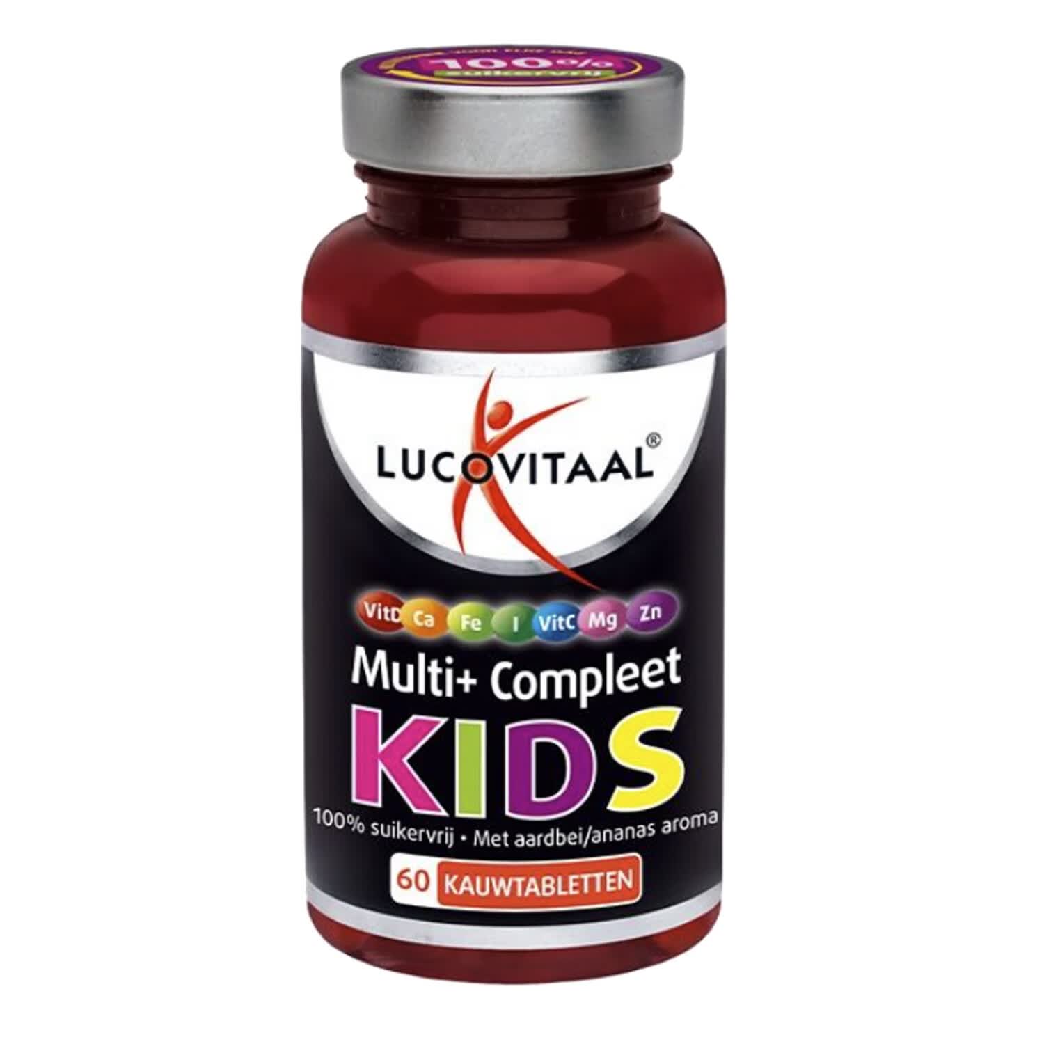 Lucovitaal23种儿童维生素复合矿物质咀嚼片60粒成长发育挑食身体健康无糖 60粒*1瓶