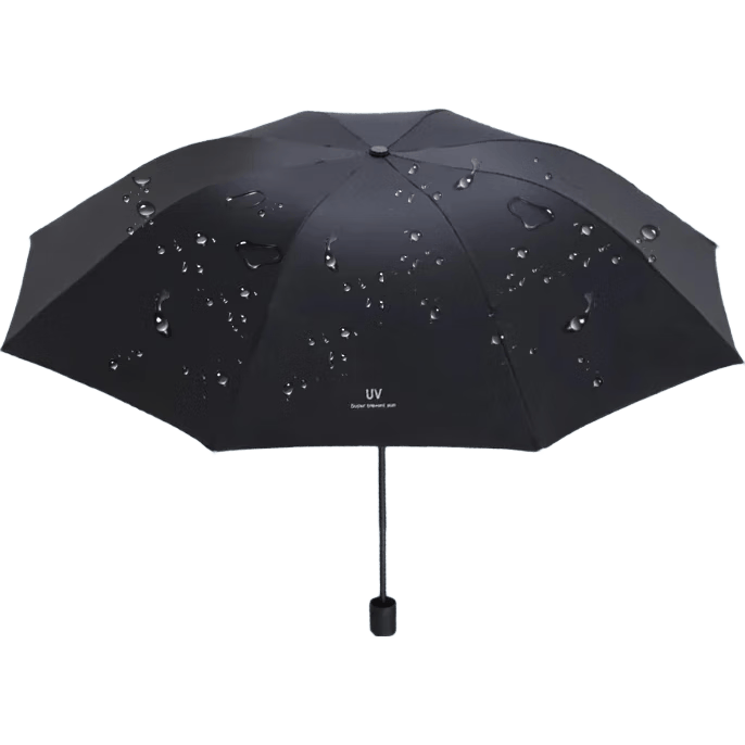【全网爆款】手动UV折叠雨伞男女晴雨伞两用防晒遮阳黑胶伞 【福利爆款】颜色随机