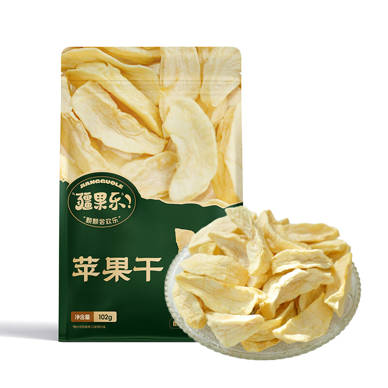 疆果果疆果樂(lè )蘋(píng)果干蜜餞紅富士果干解饞休閑零食 蘋(píng)果干