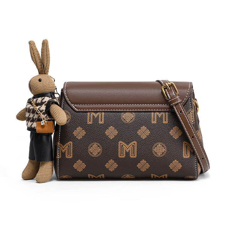 纪诗哲(GIEVSZHE)轻奢包包女包单肩包女士斜挎包七夕圣诞节送女友老婆妈妈节日礼物 米白配棕 精美礼盒