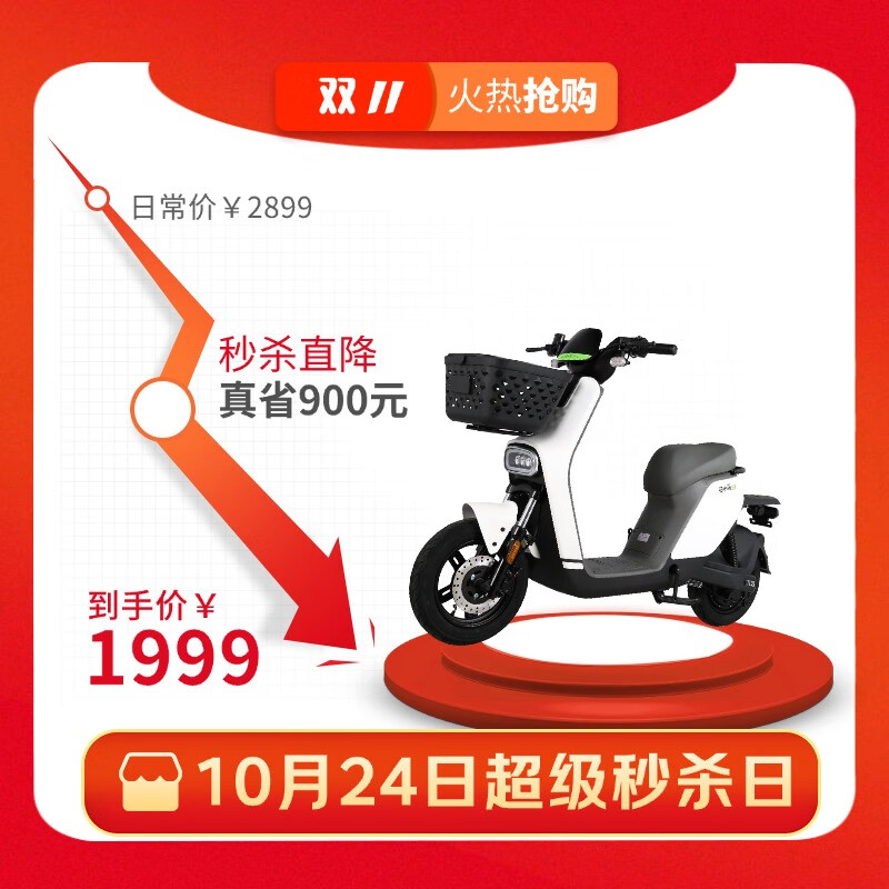 花小马电动车【超级秒杀】星恒锂电80KM 智能解锁电子防滑碟刹自行车电瓶车 霜灰映雪
