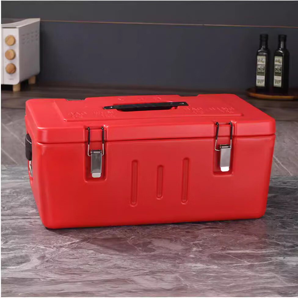 c长方形不锈钢保温箱冷藏箱户外野餐家用车载箱商用摆摊保温桶set 单