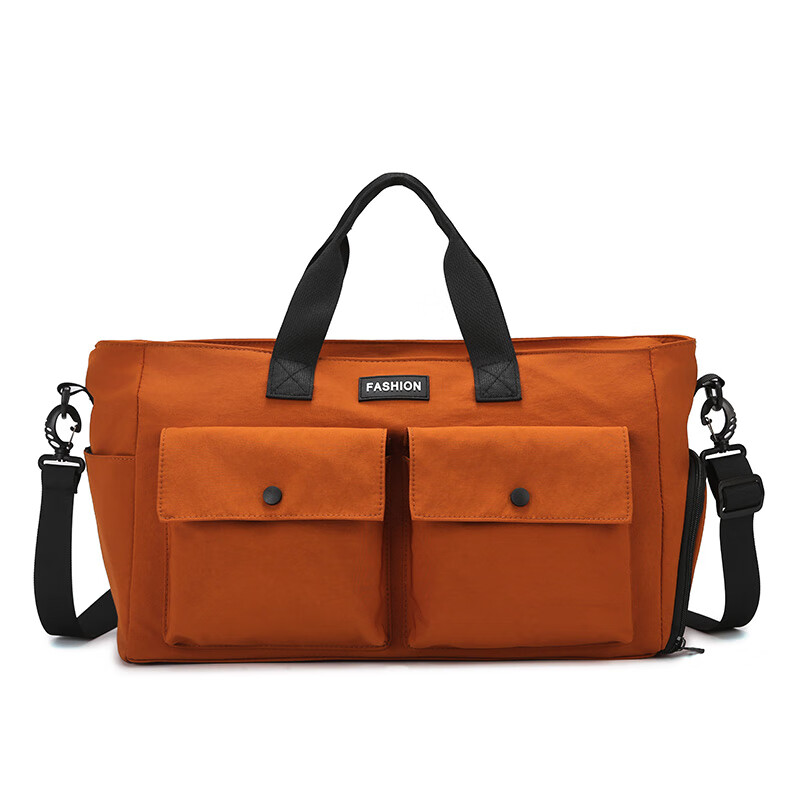 DRYWORLD旅行包短途行李包出差运动女神节健身轻便干湿分离���提包 焦糖色