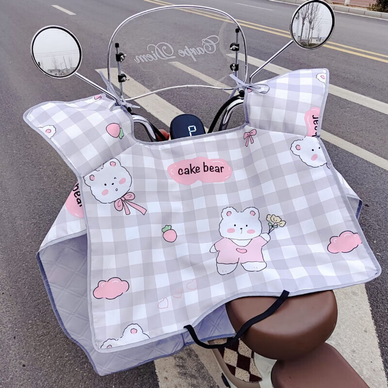 2025新款冬季挡风被电动车挡风被冬季加绒加厚保暖新款防水摩托车 普通款_【通风夏季款随机发】