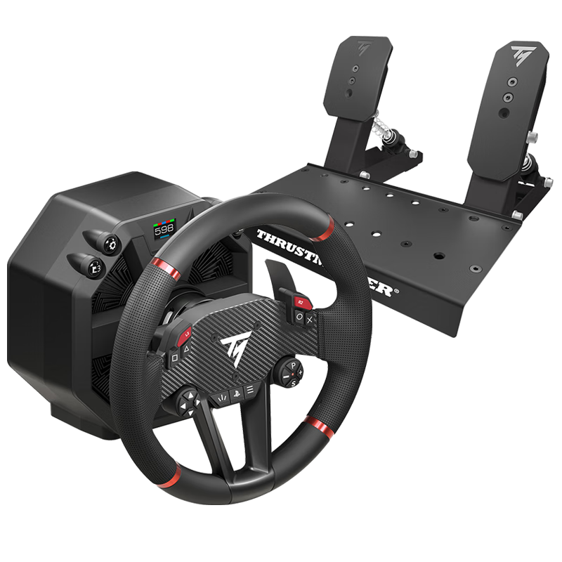 圖馬思特（THRUSTMASTER）圖馬思特T598P游戲方向盤PS5/PC賽車模擬器外設(shè)F1汽車駕駛器開車設(shè)備 GT7拉力地平線5神力科莎歐卡 T598P直驅(qū)方向盤（適配PS5/PS4/PC）