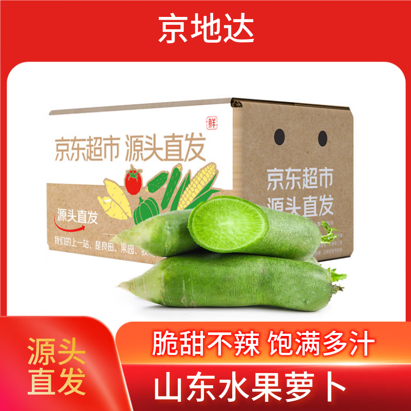 京地达山东潍坊水果萝卜净重5斤单果300g+ 微辣清脆蔬菜源头直发包邮