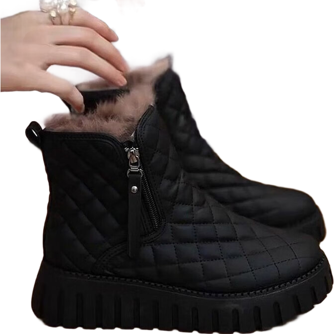 ѩ��ѥŮ������޼Ӻ�ů��������ЬƤ���ˮ�������ʱ��Ůѥ ��ɫ 38 36.89Ԫ