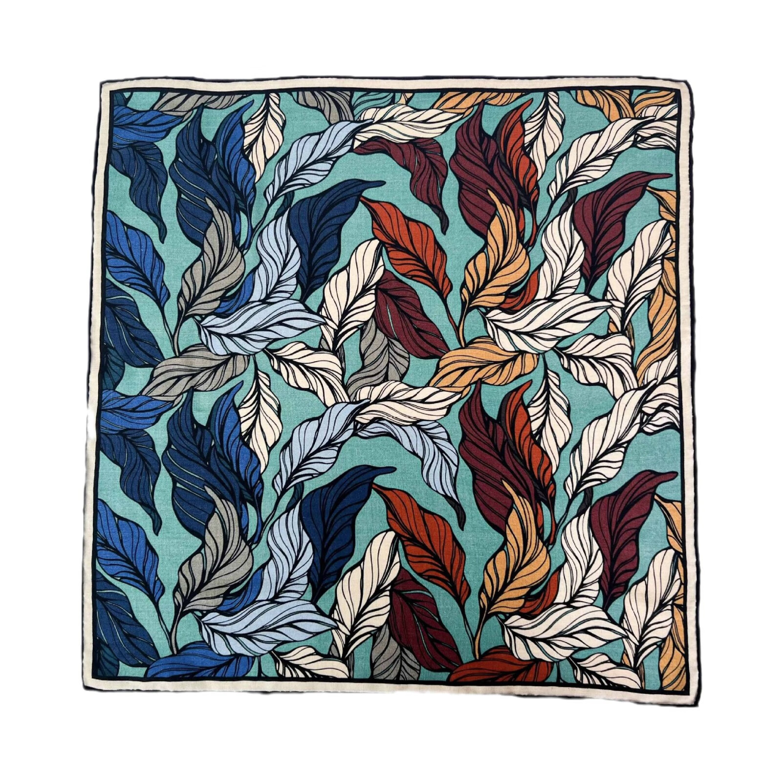 BGUG【秋冬爆款】2025秋冬澳毛女士围巾丝巾生日圣诞节礼物送女生老婆 彩色树叶围巾【礼盒精装】